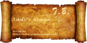 Tabár Bianka névjegykártya